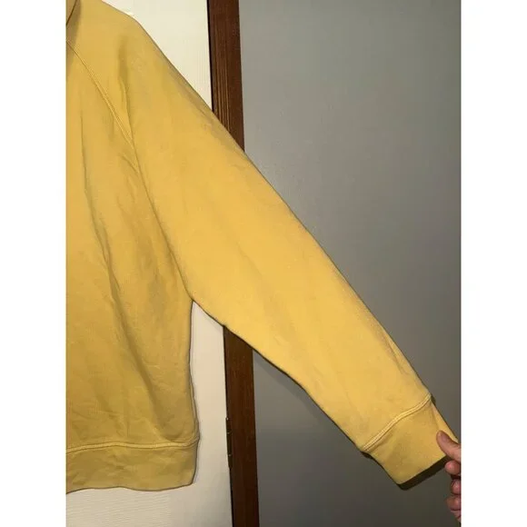 Girlfriend Collective Yellow 50/50 Hoodie Size 5 - Picture 9 of 11